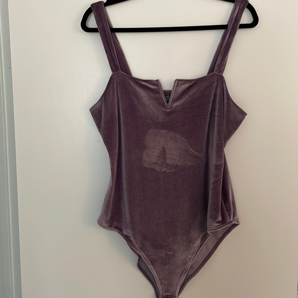 Purple Velvet Bodysuit